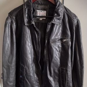 Lucky Brand Leather Bomer Jacket